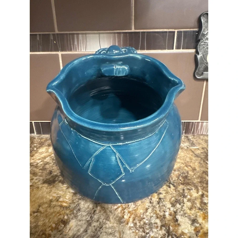 Teal Ceramic Mr. Big Mouth 8